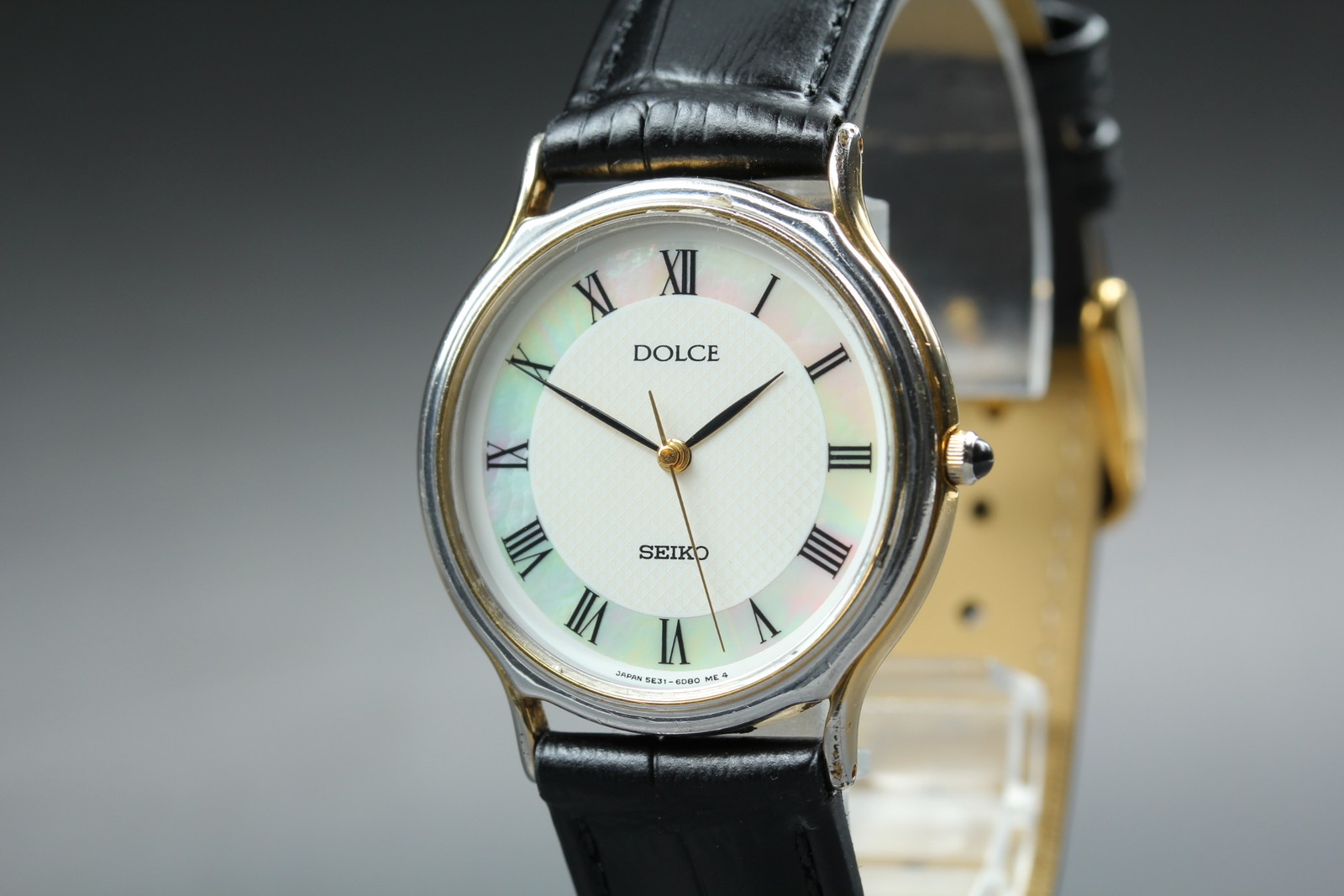 [Near MINT] SEIKO Dolce 5E31-6D60 33mm White Dial Quartz Men’s Watch from JAPAN
