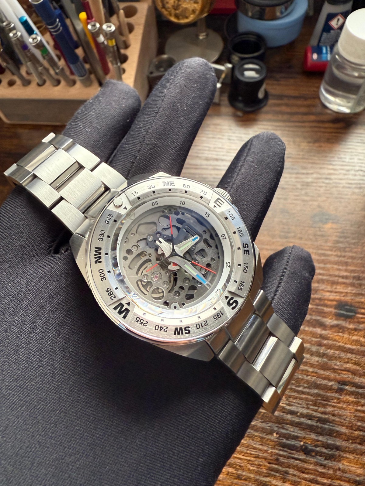 Bespoke Skeleton Mod Watch Nh72 Automatic Movement
