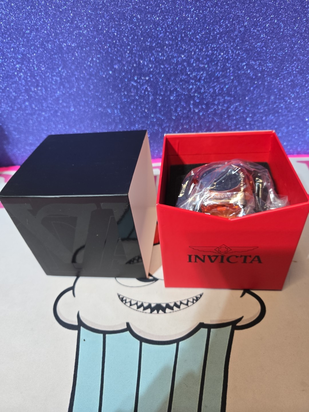 Invicta Racing Orange Digital Watch Model 49046 52mm Transparent NEW