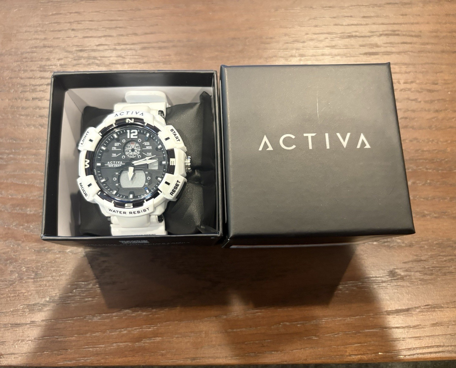 Activa Analog-Digital Quartz Sport Watch 30m Alarm Day/Date Dual Time