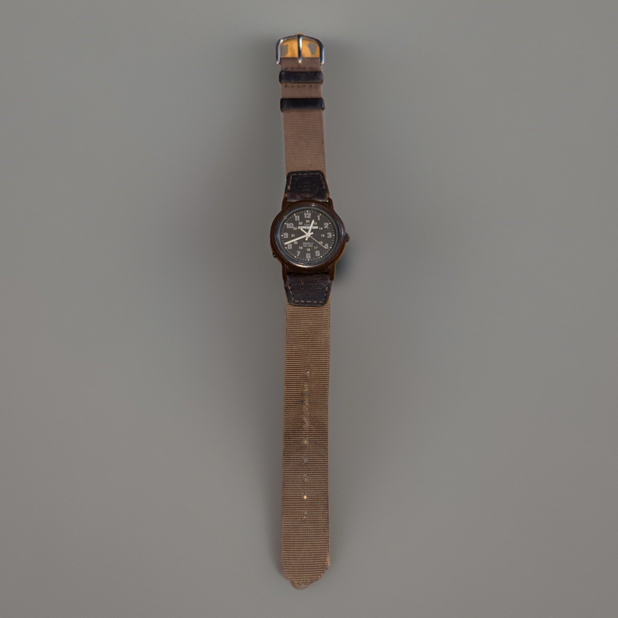Vintage Timex Indiglo Expedition Camper Scout 24HR Dial Wristwatch WR 30M Brown