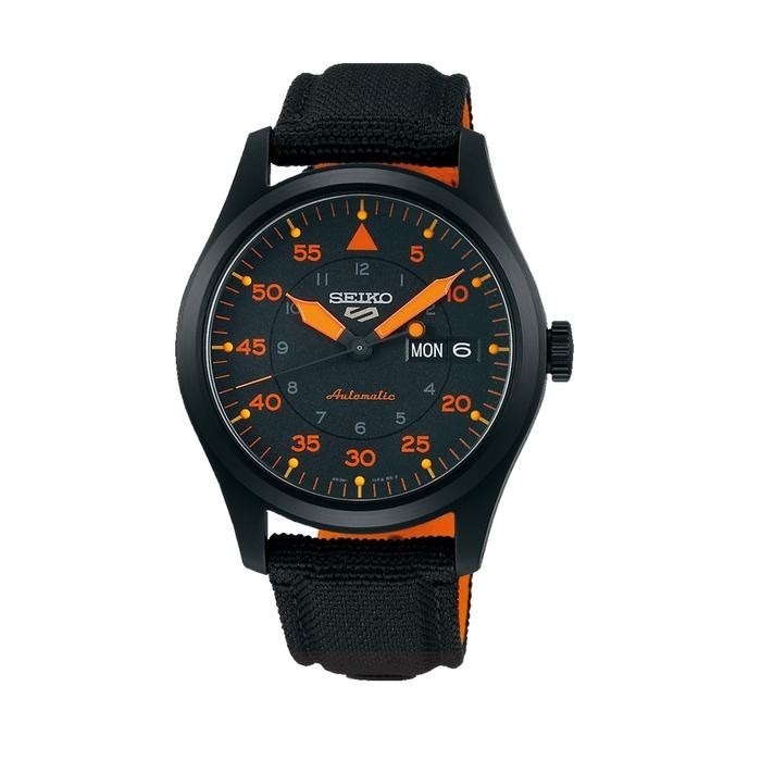 Seiko 5 Sport SRPH33K1 Automatic Black Dial Black Nylon Fabric Strap