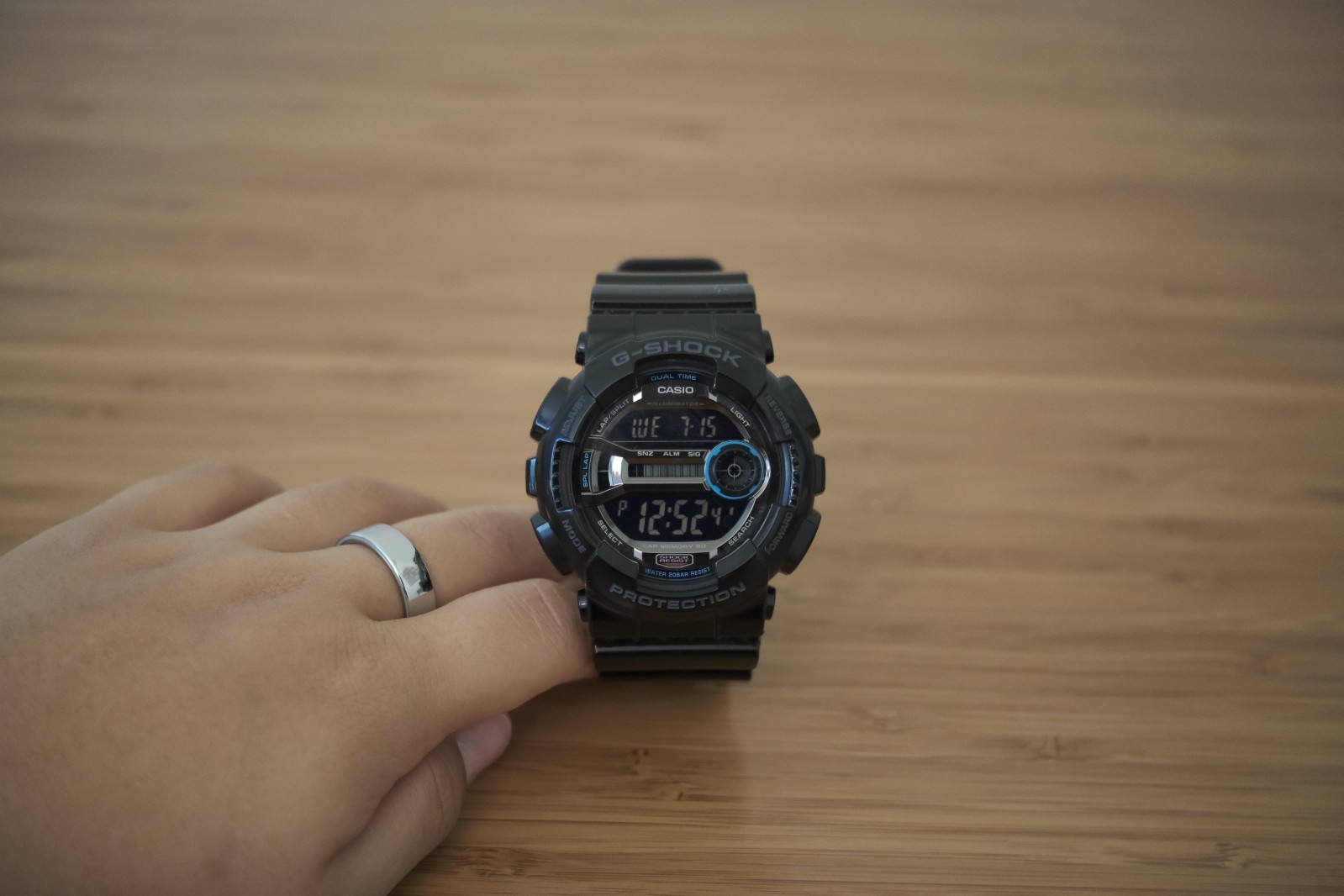 Casio G-Shock GD-110 Black Digital Watch – Dual Time, Shock Resist