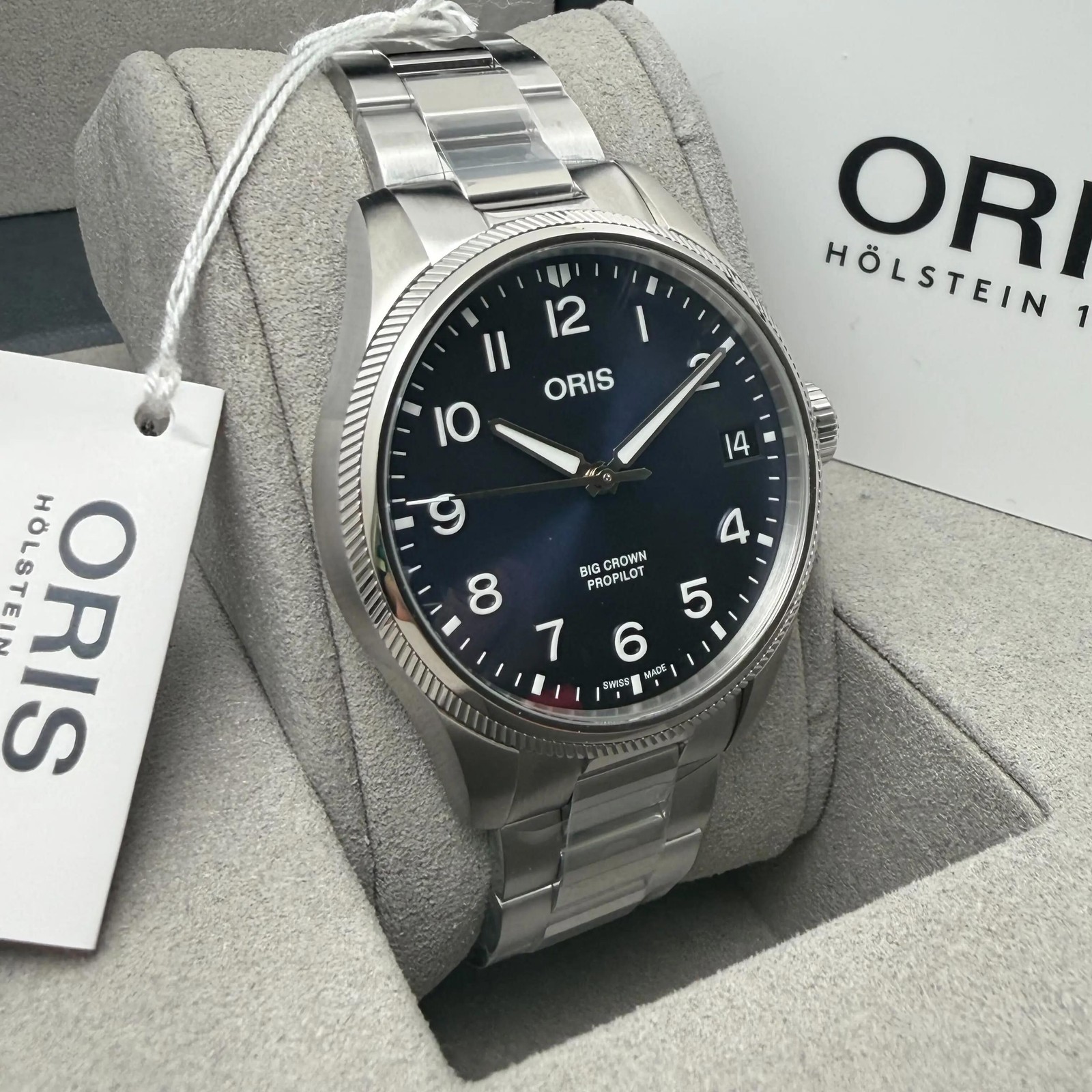 Oris Big Crown Propilot Date 41mm 01 751 7761 4065 Steel Blue Dial Watch
