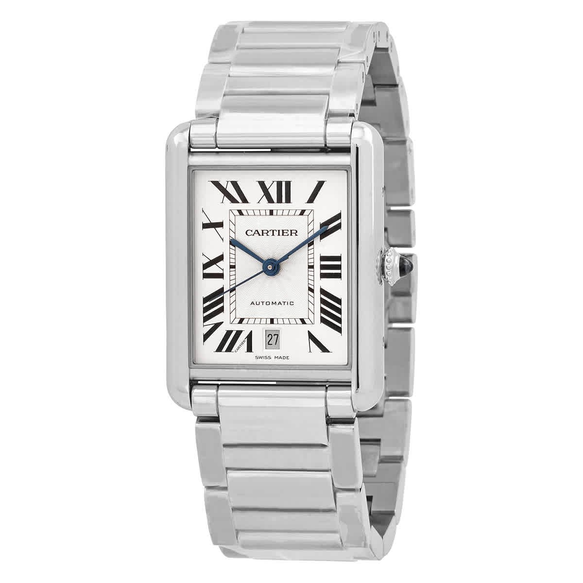 Cartier Tank Automatic Silver Dial Men’s Watch WSTA0053
