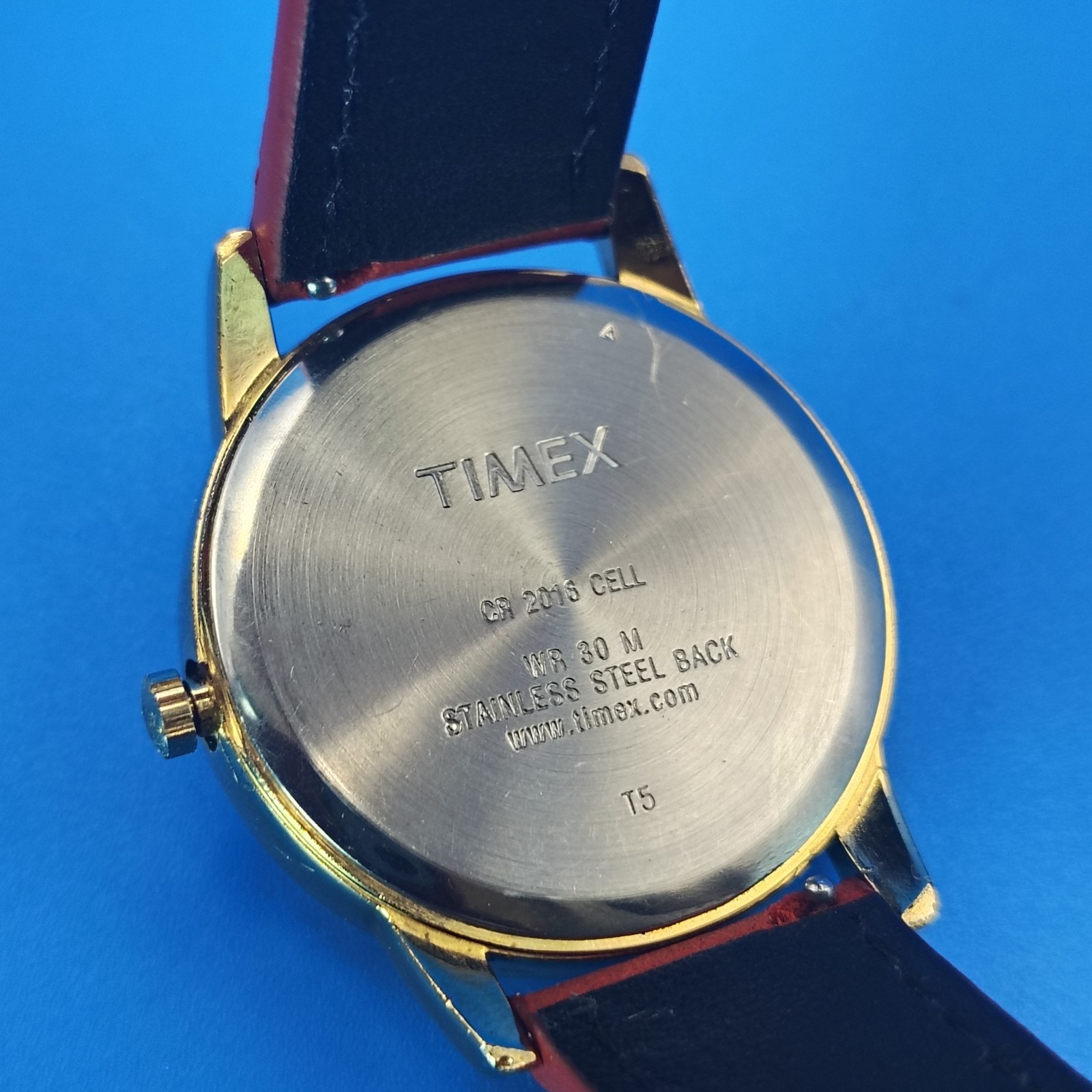 Vintage 2007 Timex Date 35mm Men’s Quartz Watch Leather Strap Deployment Clasp