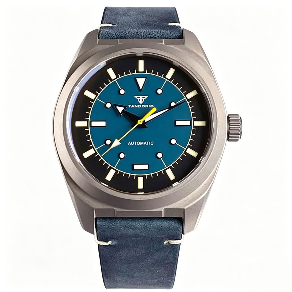 Miyota Titanium Case 40mm Luxury 20ATM Diver Swim Men Mechanical Watch Blue Dial