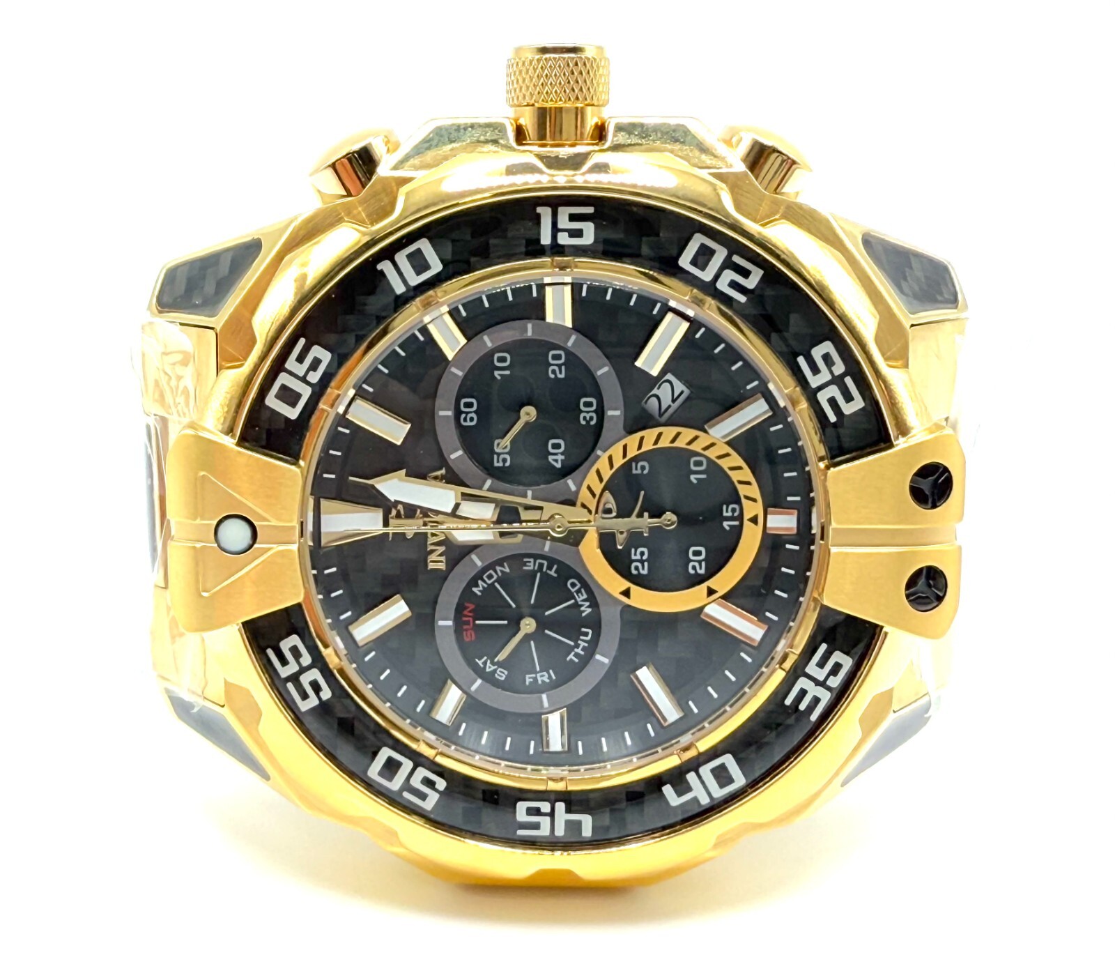 INVICTA WATCH Carbon Hawk 37704 Z60 57mm Quartz 3 Year Warranty
