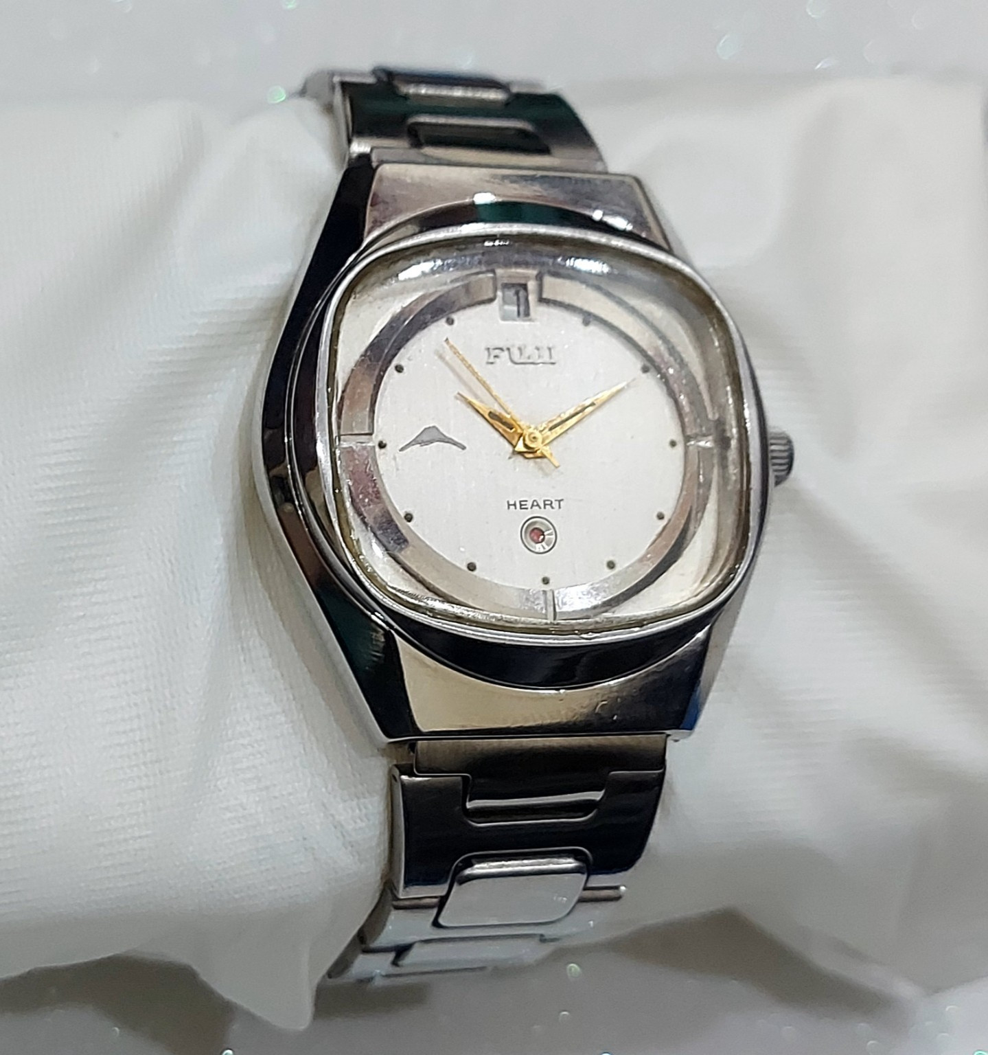 Authentic Rare Fuji Heart Signal Automatic Watch Ref# 4512 All Steel Japan Made
