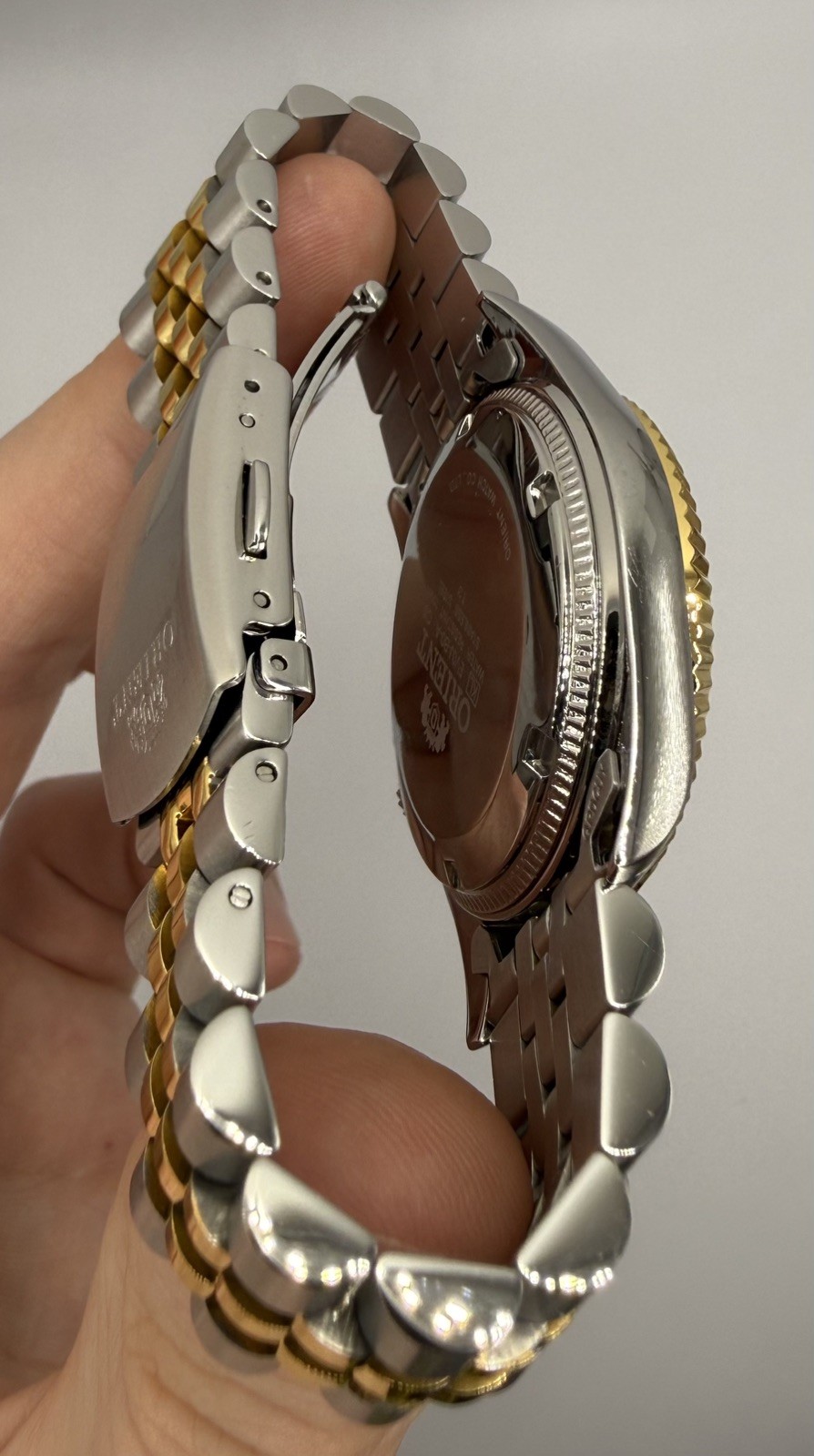 Rare Orient President Day Date Automatic, Two Tone, Black dial, Diamond Indices