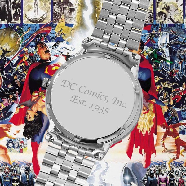DC Comics Classic Logo Engraved Wristwatch