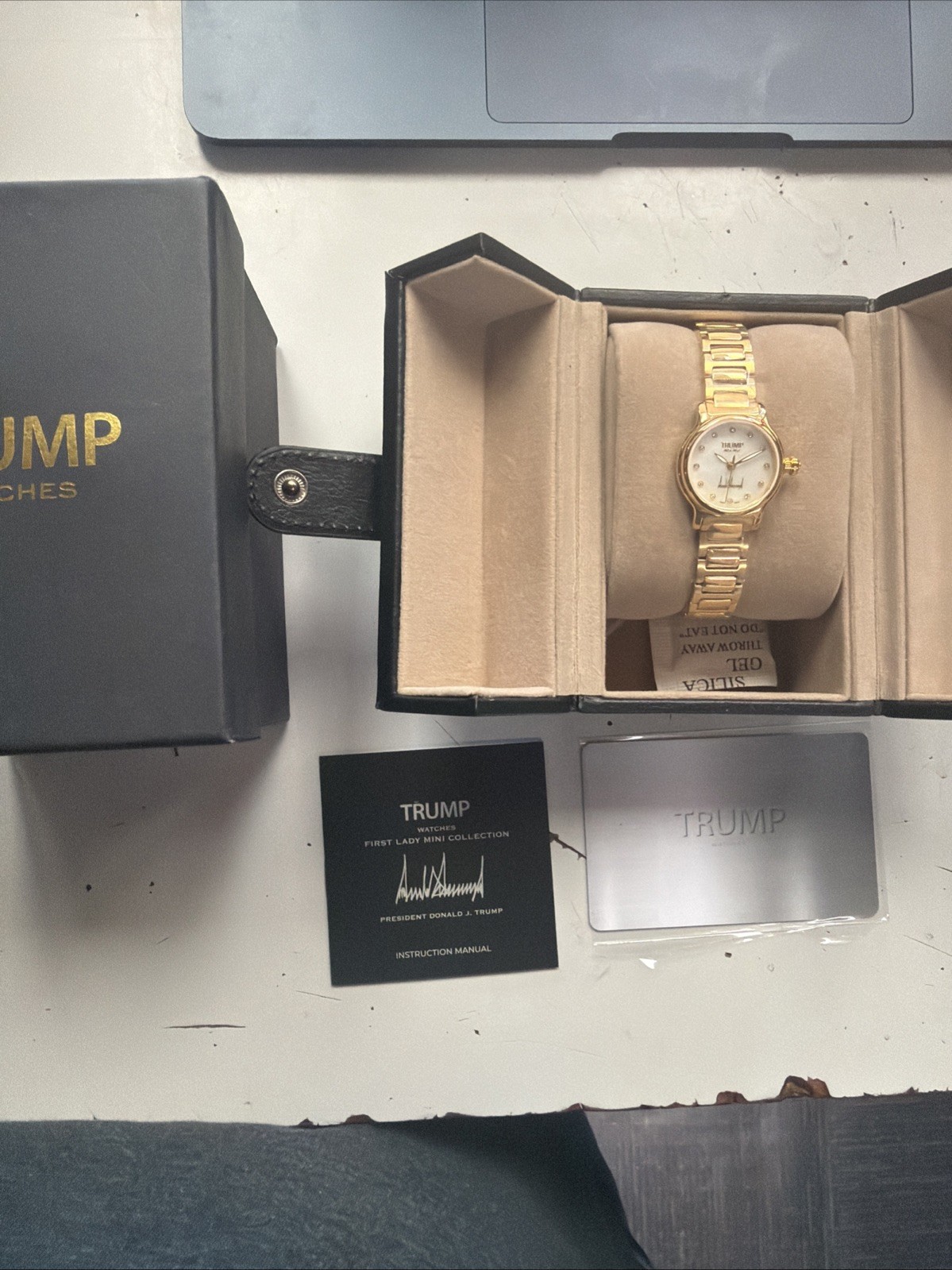 DONALD TRUMP 45 47 First Lady Mini Watch 18K GOLD 12 DIAMONDS # /250