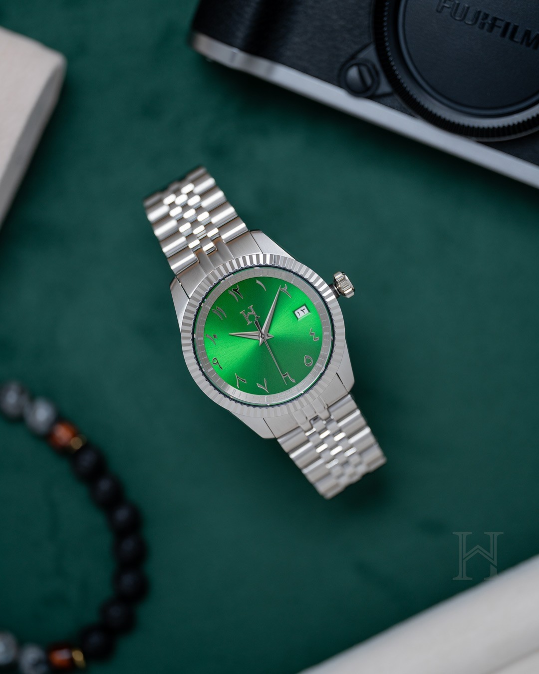 Huizen Signature Arabic HUI003-S 38mm Men’s Dress Watch Green Dial
