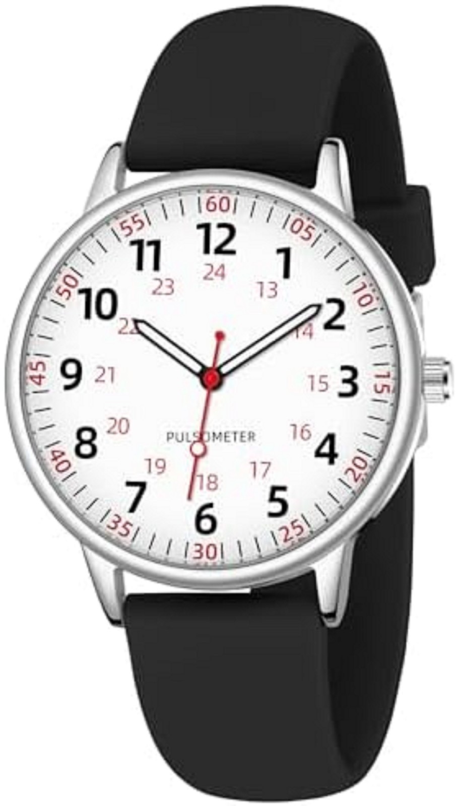 Nurse Watch for Women Waterproof Analog Silicone Watch with Second Hand Nursing