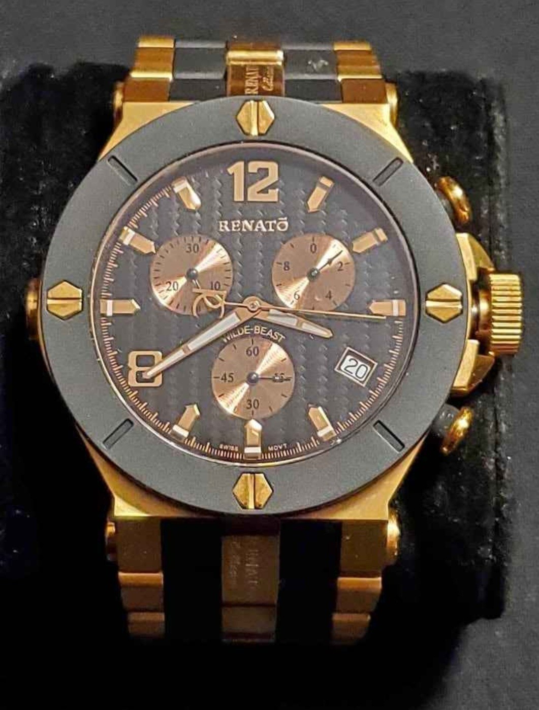 Renato Wilde Beast Men’s Watch G10.211 Black & Gold Color