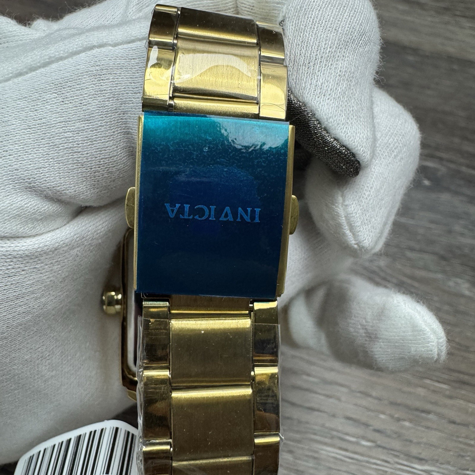 Invicta Celestial Watch Men 35mm Gold Stainless Steel Gold Dial Rectangle Quartz