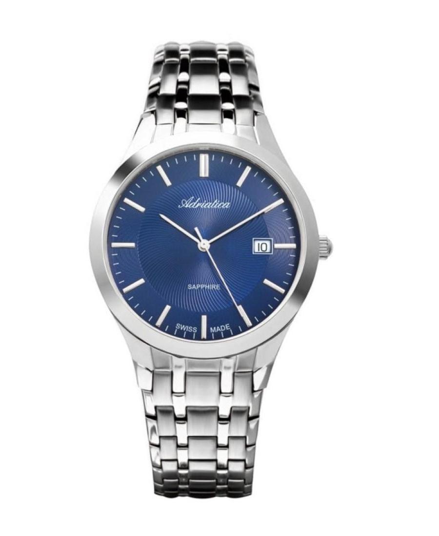 ADRIATICA Men Quartz Casual Watch Classic Dress Blue Dial Waterproof Swiss