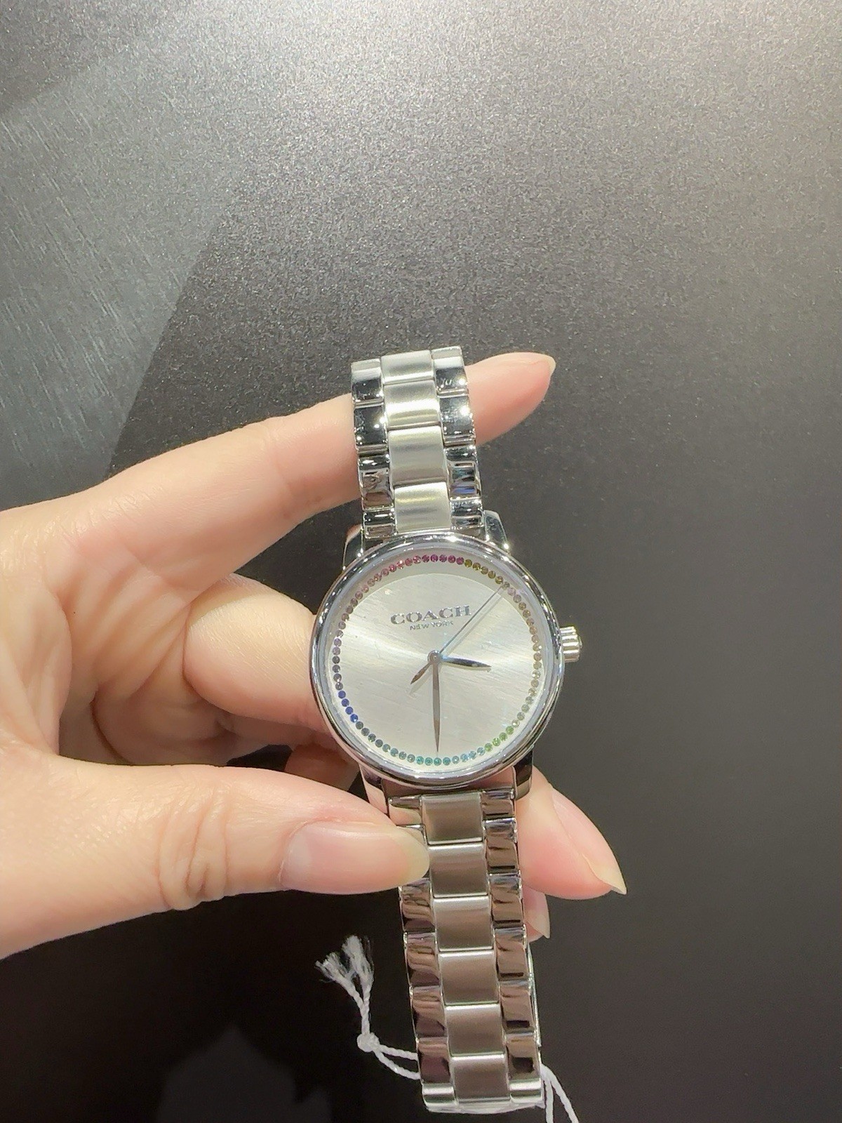 COACH 14503968 SILVER MULTICOLOR DIAL SILVER TONE STAINLESS STEEL WOMENS WATCH