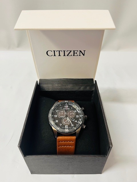 Citizen AR Sport Casual Eco-Drive Chronograph Men’s Watch AT2447-01E- NEW IN BOX