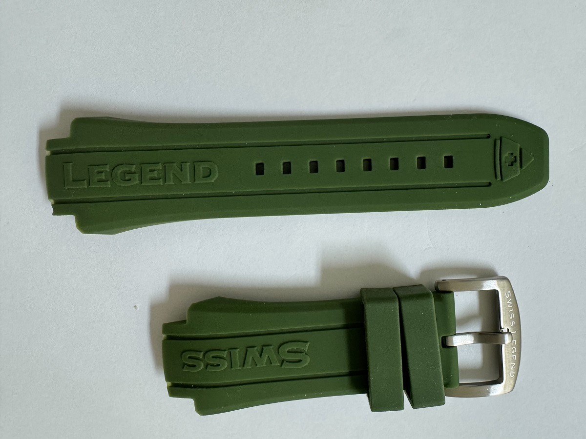 Swiss Legend Neptune Silicone/Rubber Green band strap for 53mm watches