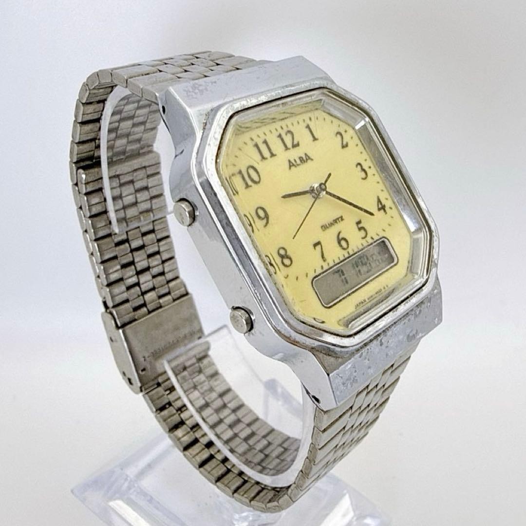 Working condition Seiko ALBA Analog-Digital Men’s Watch V041-5000 y2k