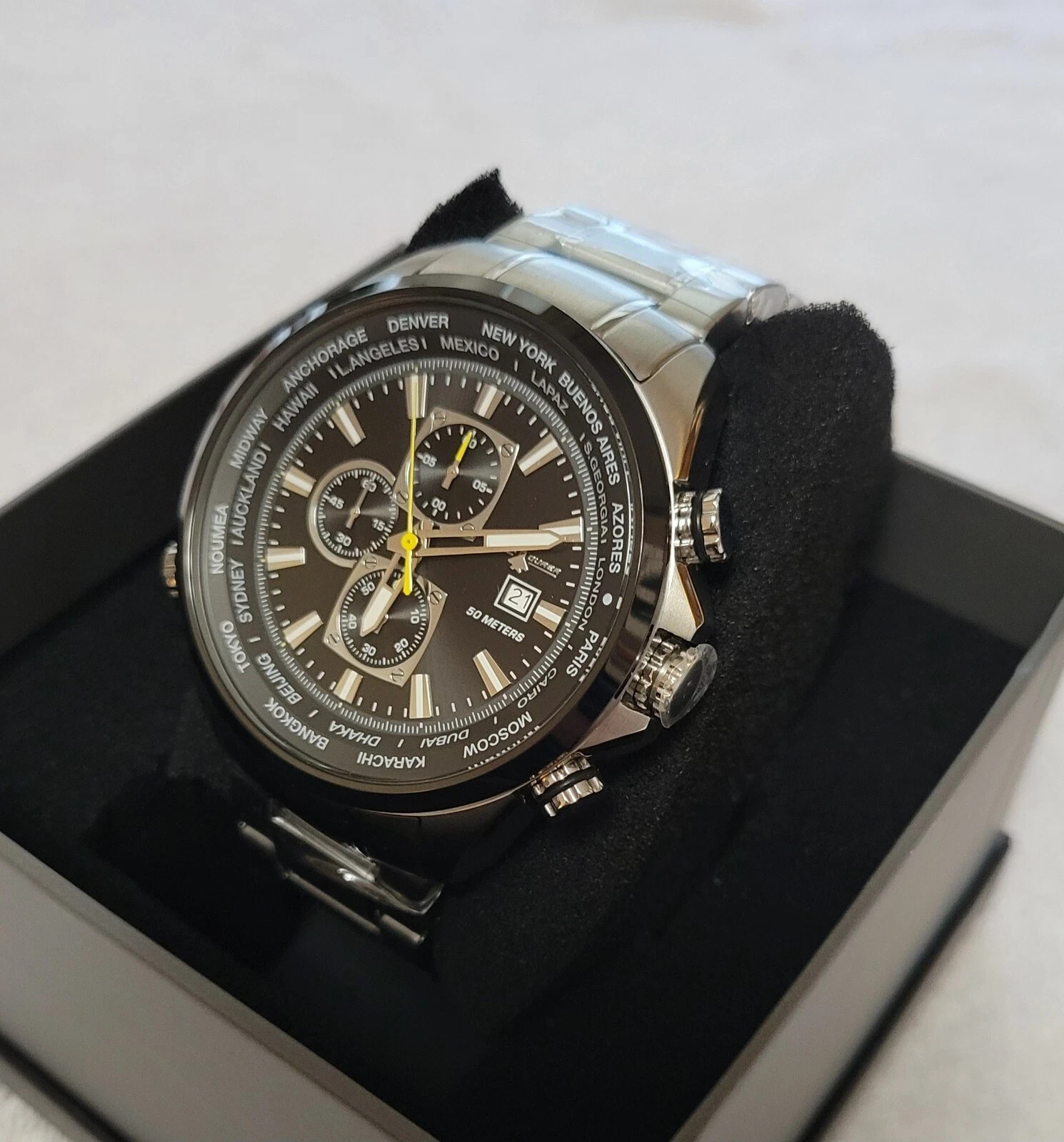 CHASE DURER CDW-0156 PILOT’S WORLD TIMER CHRONOGRAPH WITH SLIDE RULE BEZEL