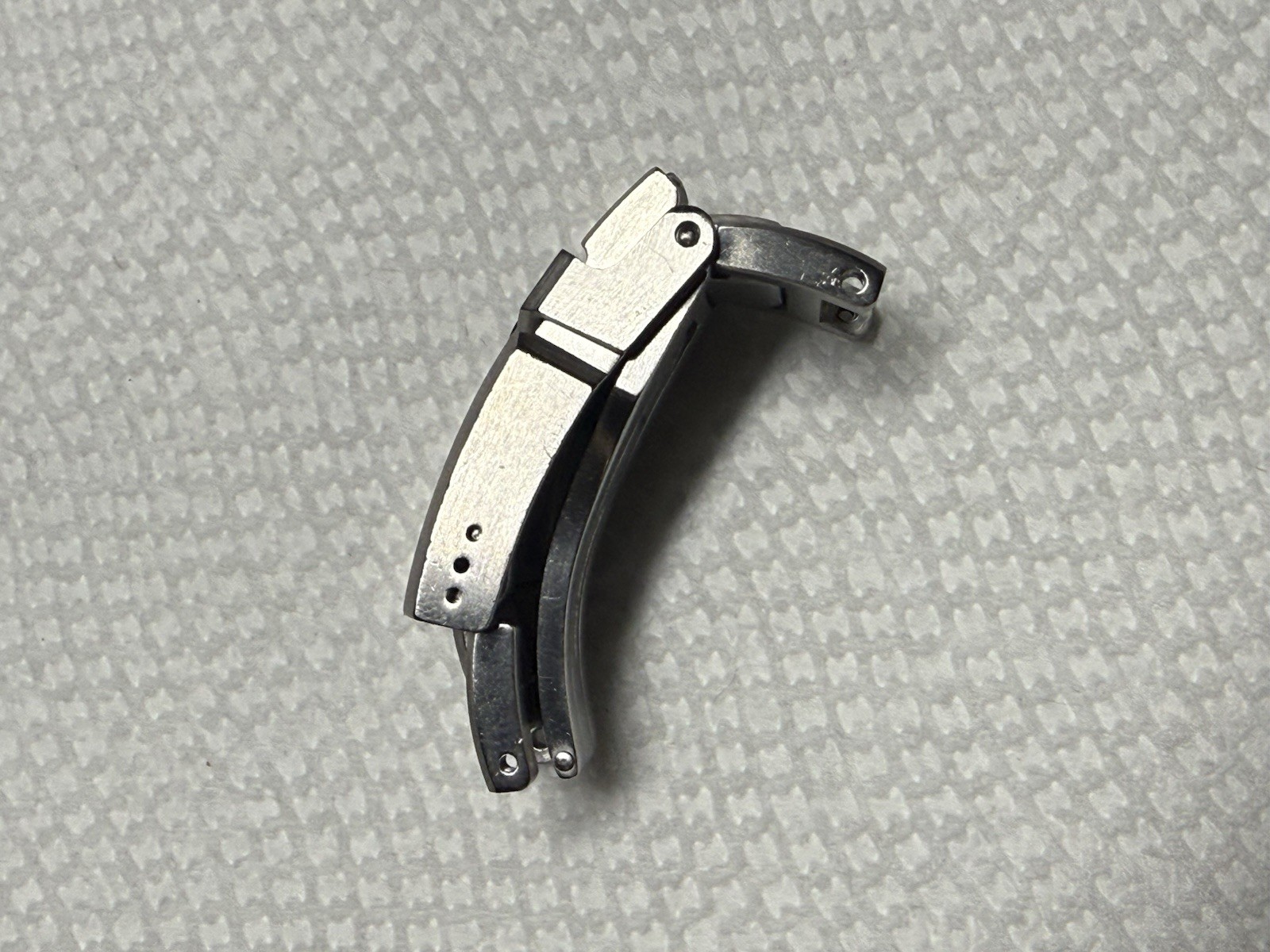 Ball Watch Foldover Clasp with Link On Each Side. 20mm