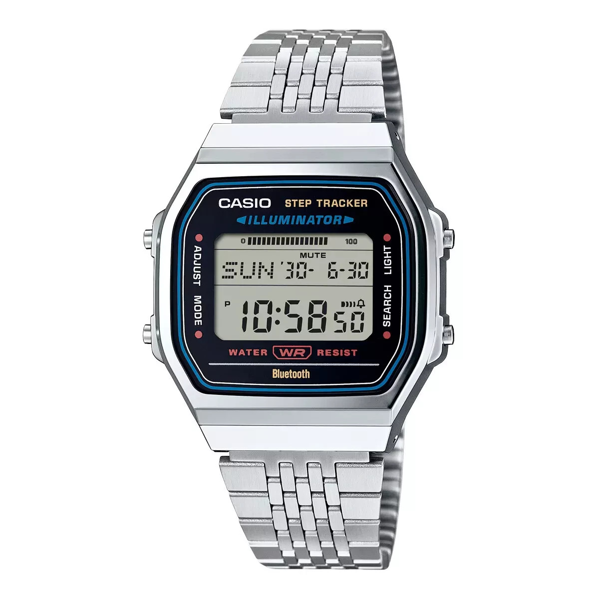 Casio Vintage Digital BLUETOOTH Step Tracker Alarm ABL-100WE-1A Unisex Watch
