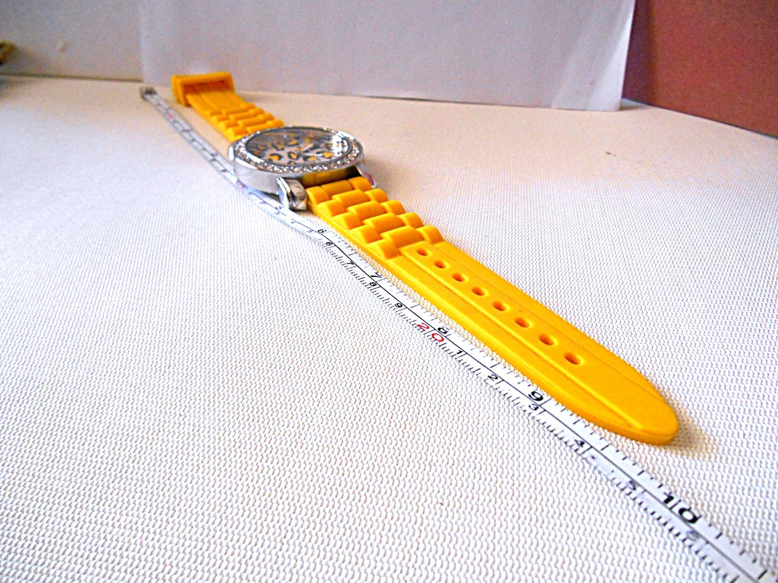 Accutime Watch Corp Silvertone & Yellow Animal Print Watch – New Battery