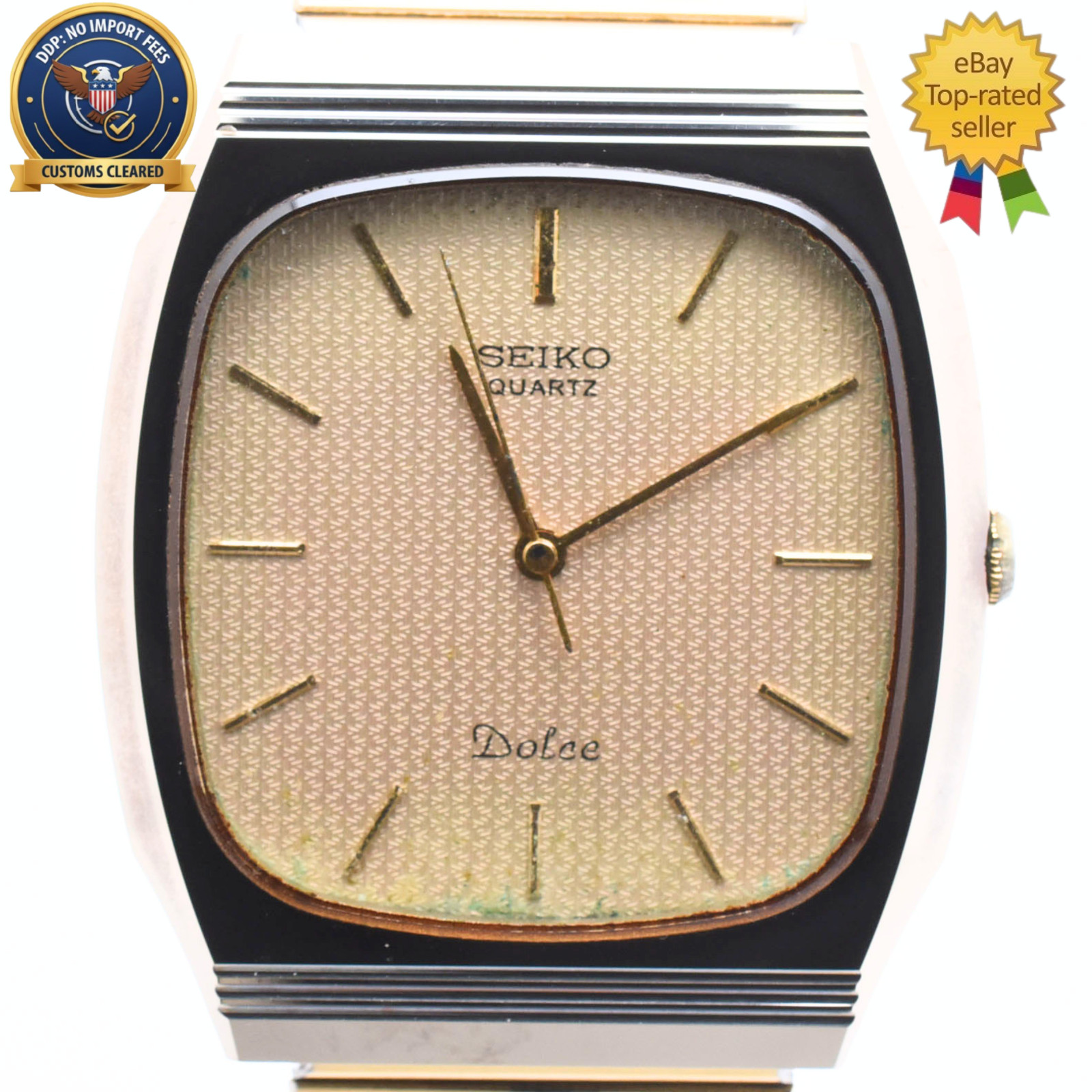 Vintage [ Exc+5 ] SEIKO 5931-5450 Dolce Gold Dial 31mm Quartz Men’s Watch JAPAN