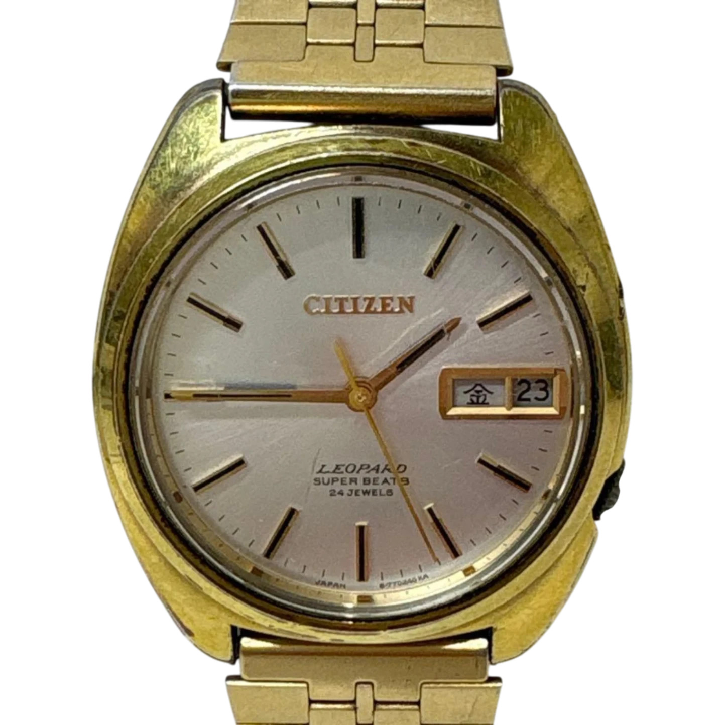 Citizen Leopard Super Beat 24J Auto Watch Day-Date Vintage Used