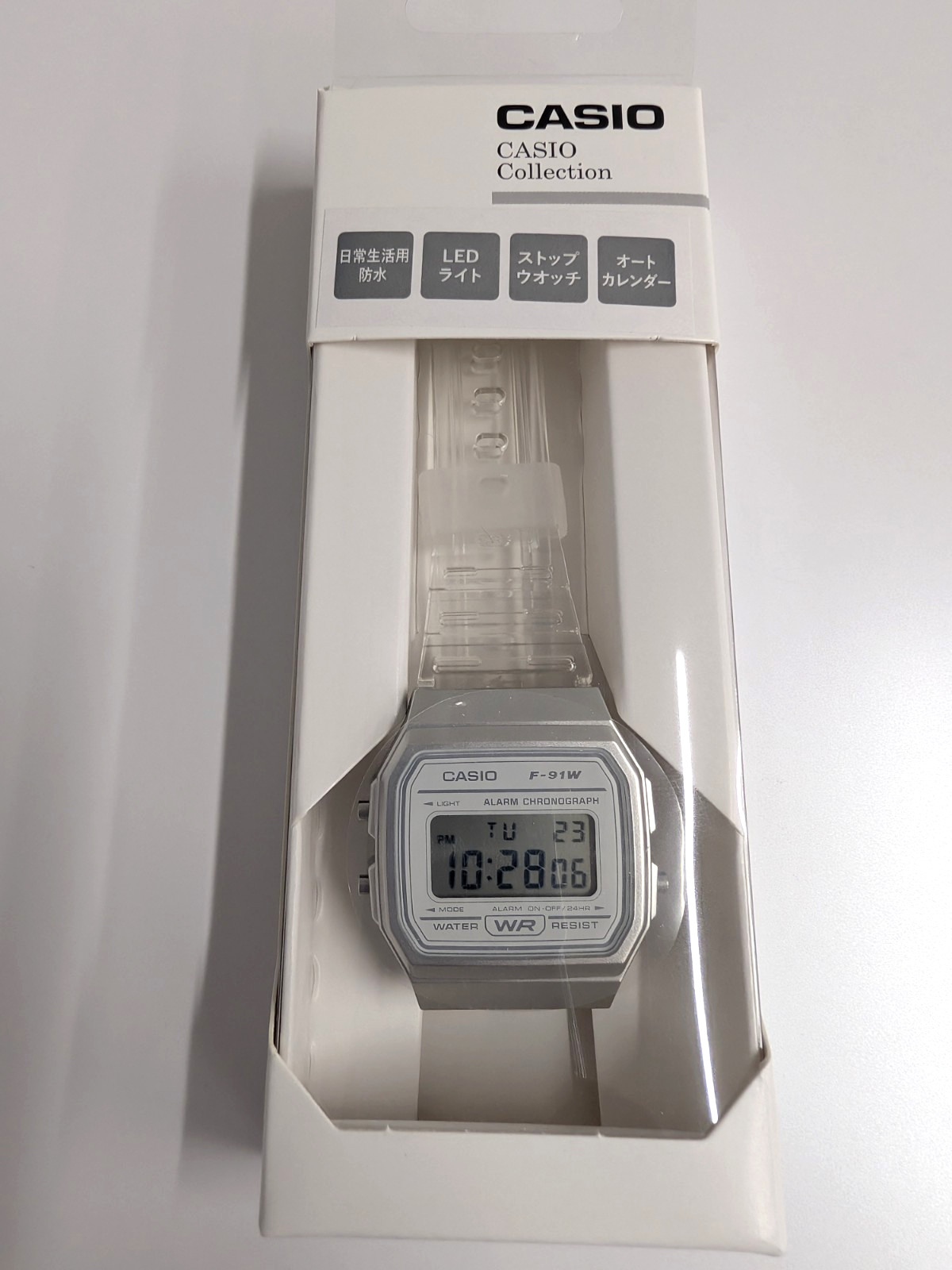 CASIO F-91WS-7JH Digital Watch White Resin Band Classic Style New Japan Limited