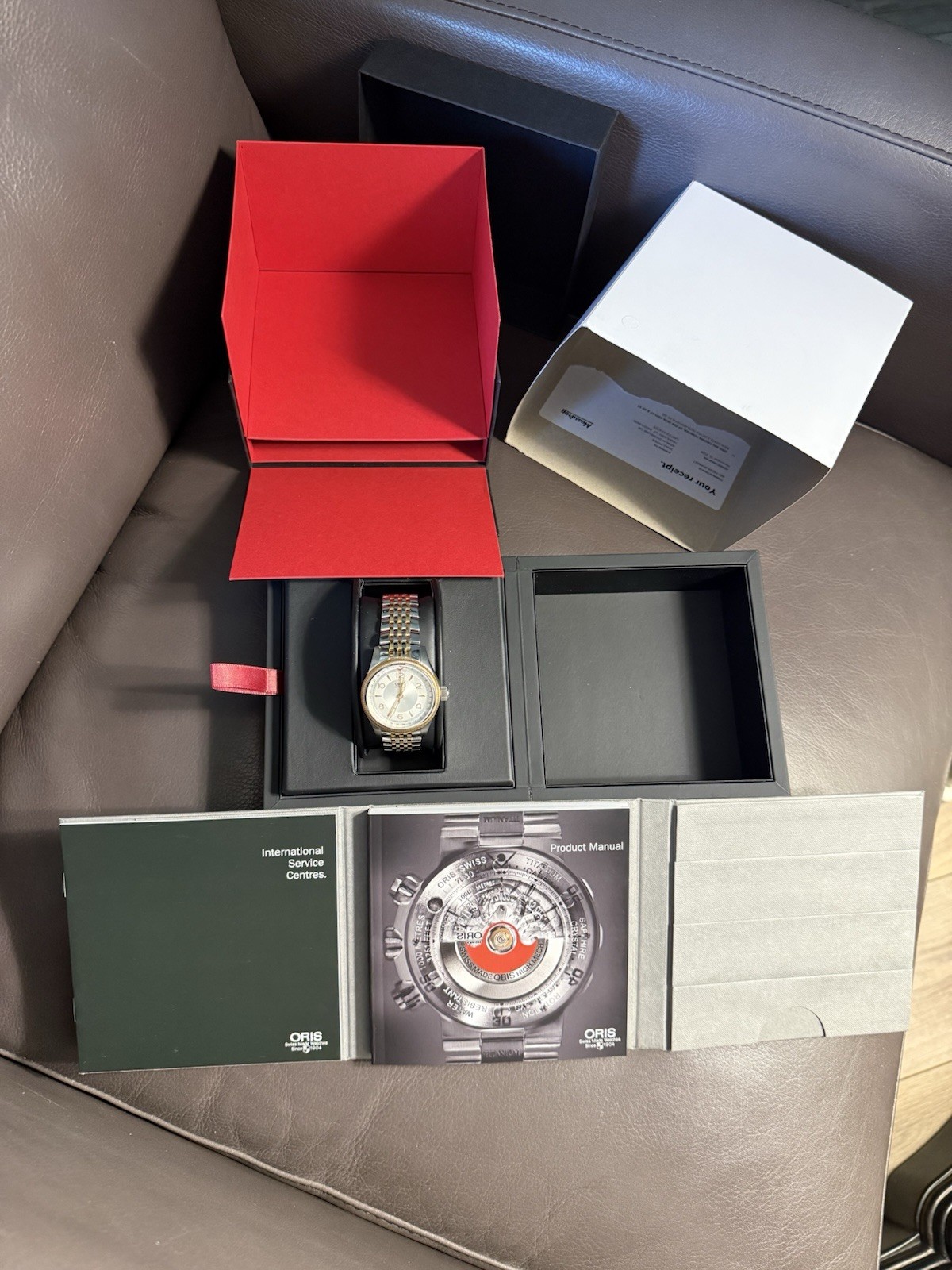 Oris Big Crown Pointer Date 40mm Auto Silver Dial Two-Tone B&P model 7679 4331