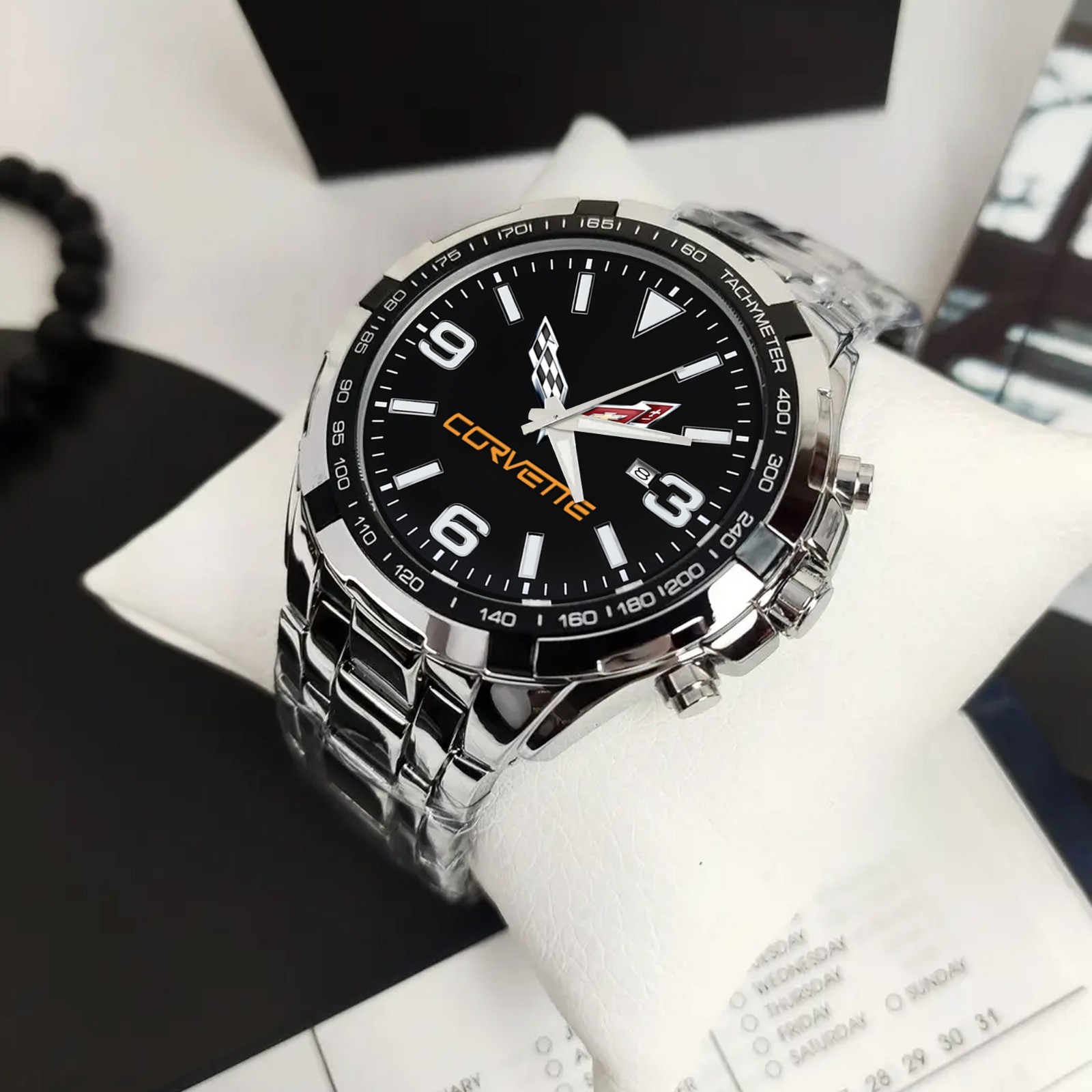 Corvette Classic Car Logo Alloy Men’s Quartz Watch