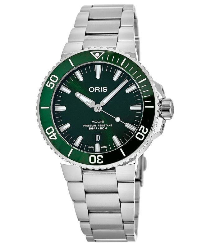 New Oris Aquis Date Green Dial Men’s Watch 01 733 7730 4157-07 8 24 05PEB