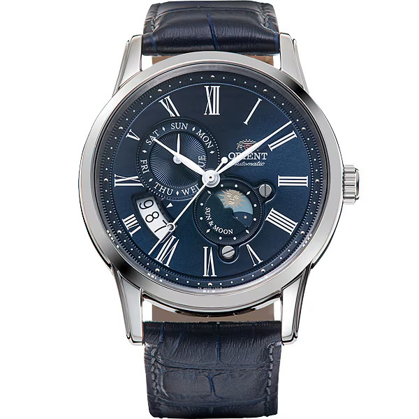 ORIENT RN-AK0004L Classic Sun & Moon Automatic Leather Men s Watch