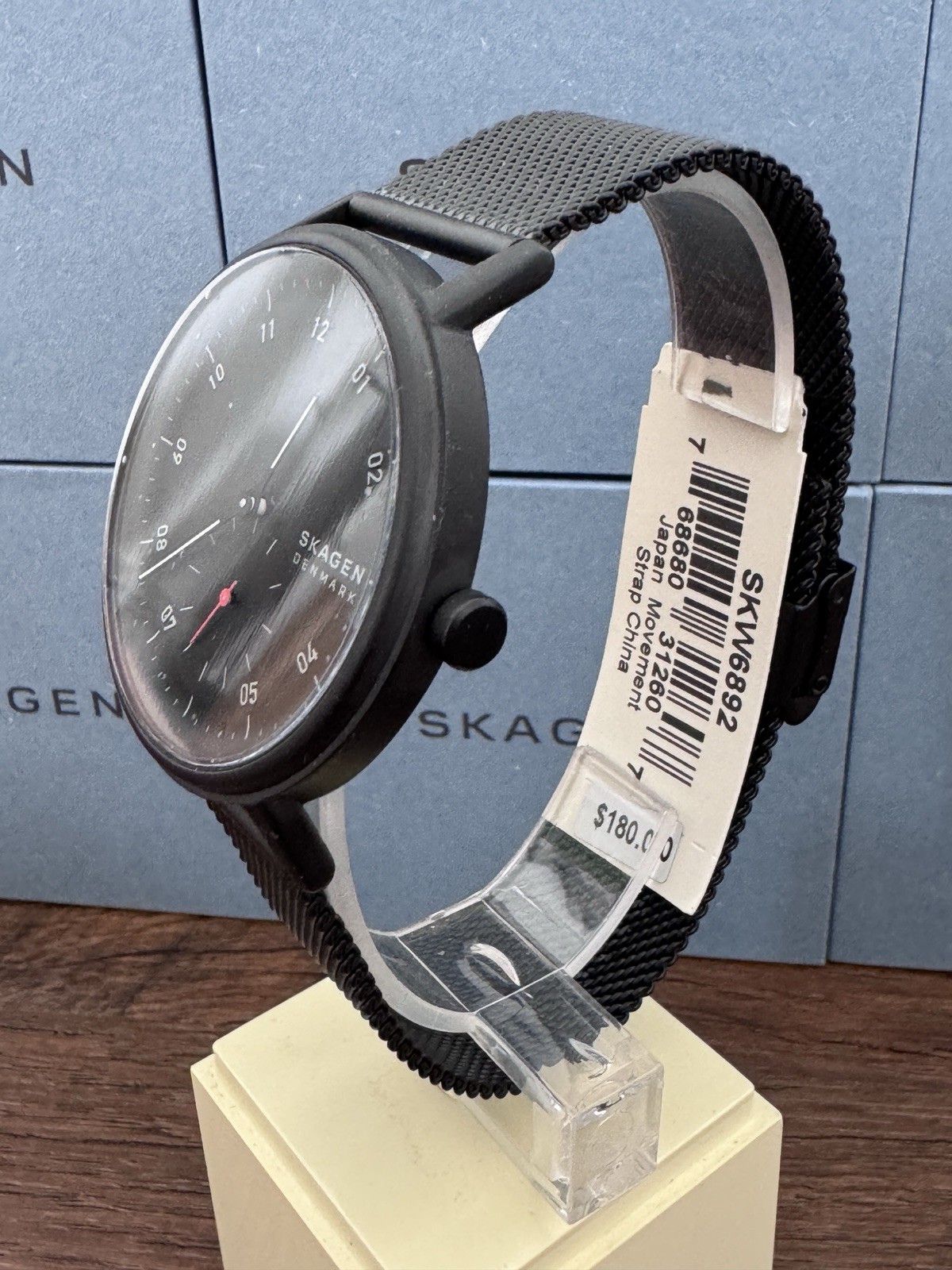 Skagen Watch KUPPEL Two-Hand Sub-Second SKW6892 Men’s Black