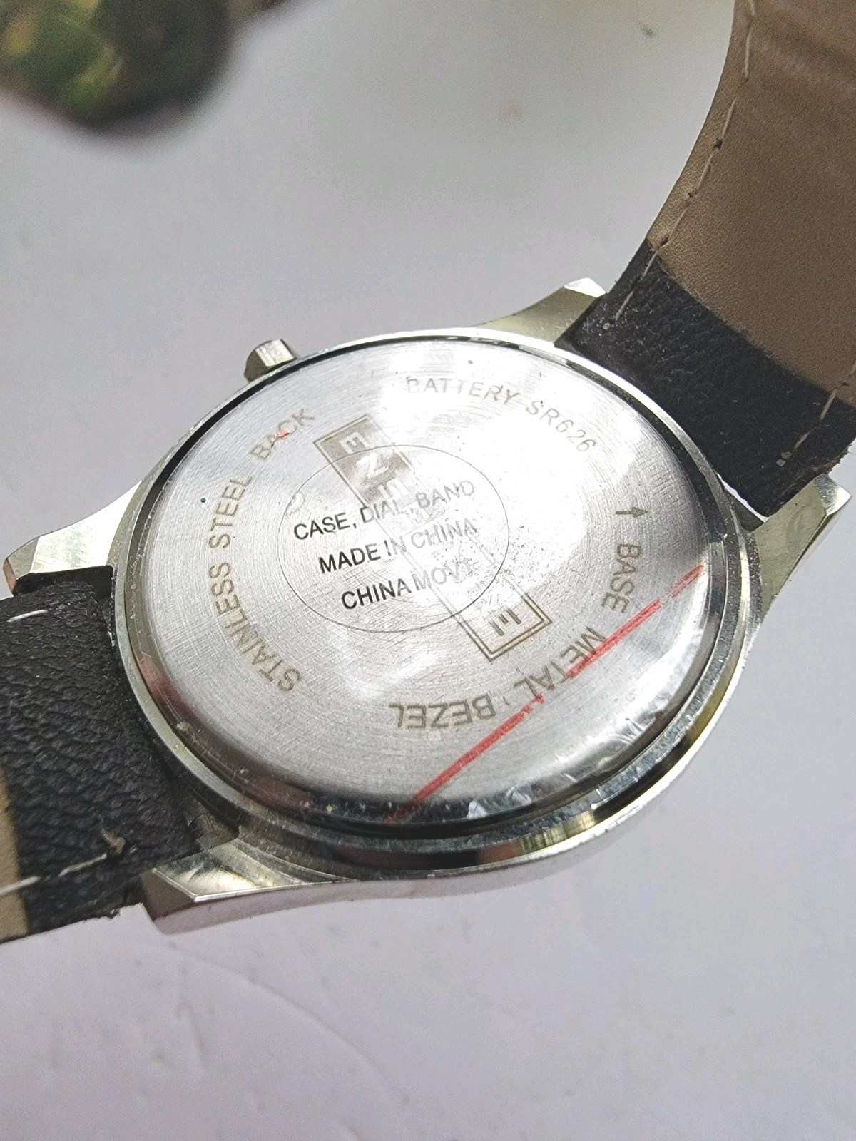 Ensemble Men’s Quartz Watch, Silver Tone Case, Checkered White Dial, Black…