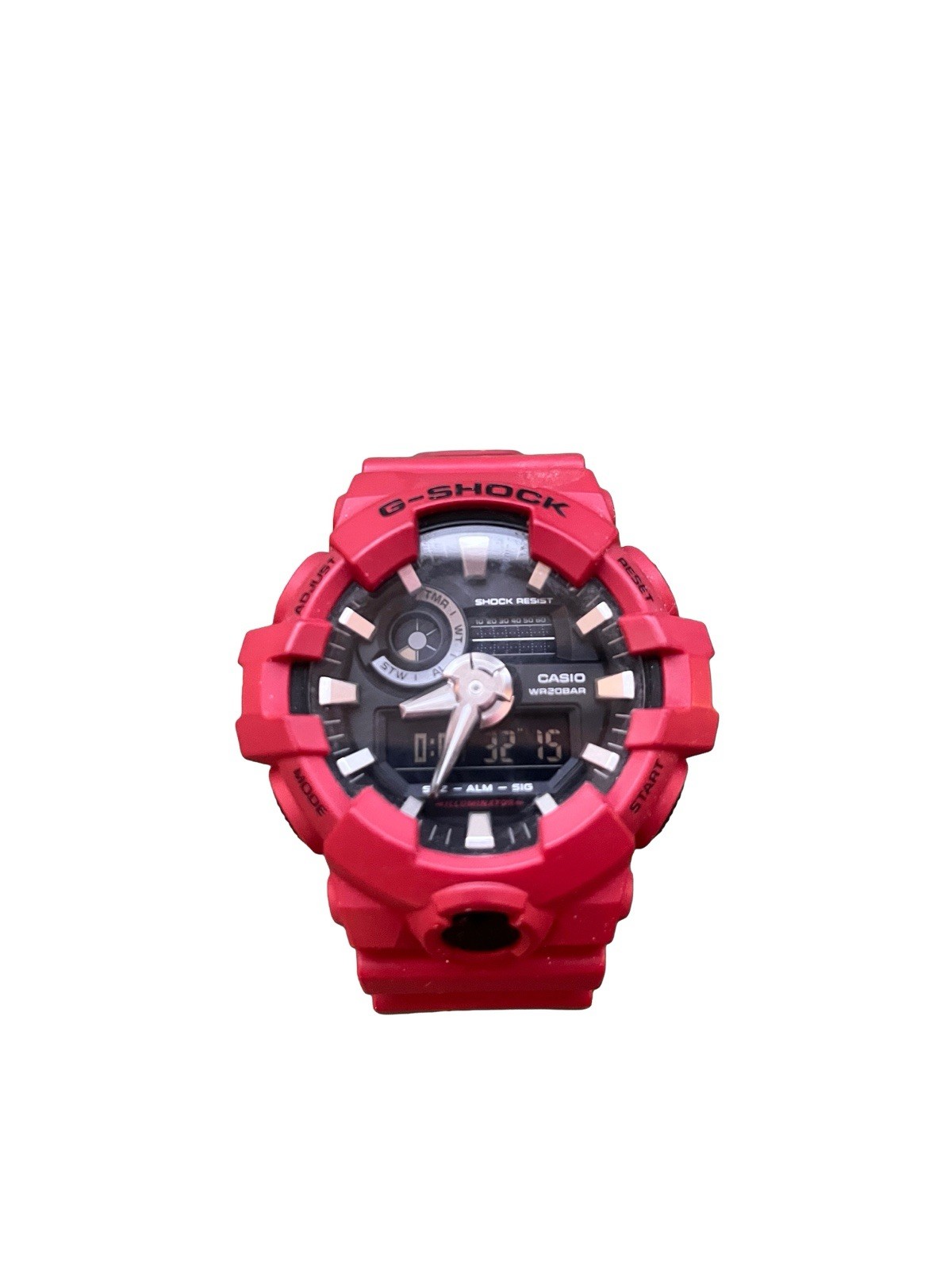 Casio G-Shock GA700-4A Red Wristwatch with Black Dial (High-LED Illumination)