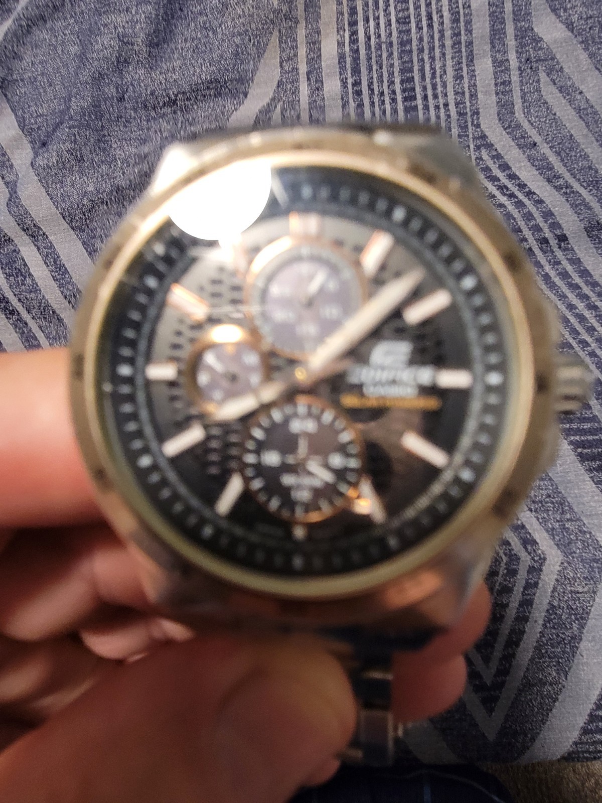 Men’s Casio Edifice Solar watch model #5166 EF-340 multi dial Day Date analog