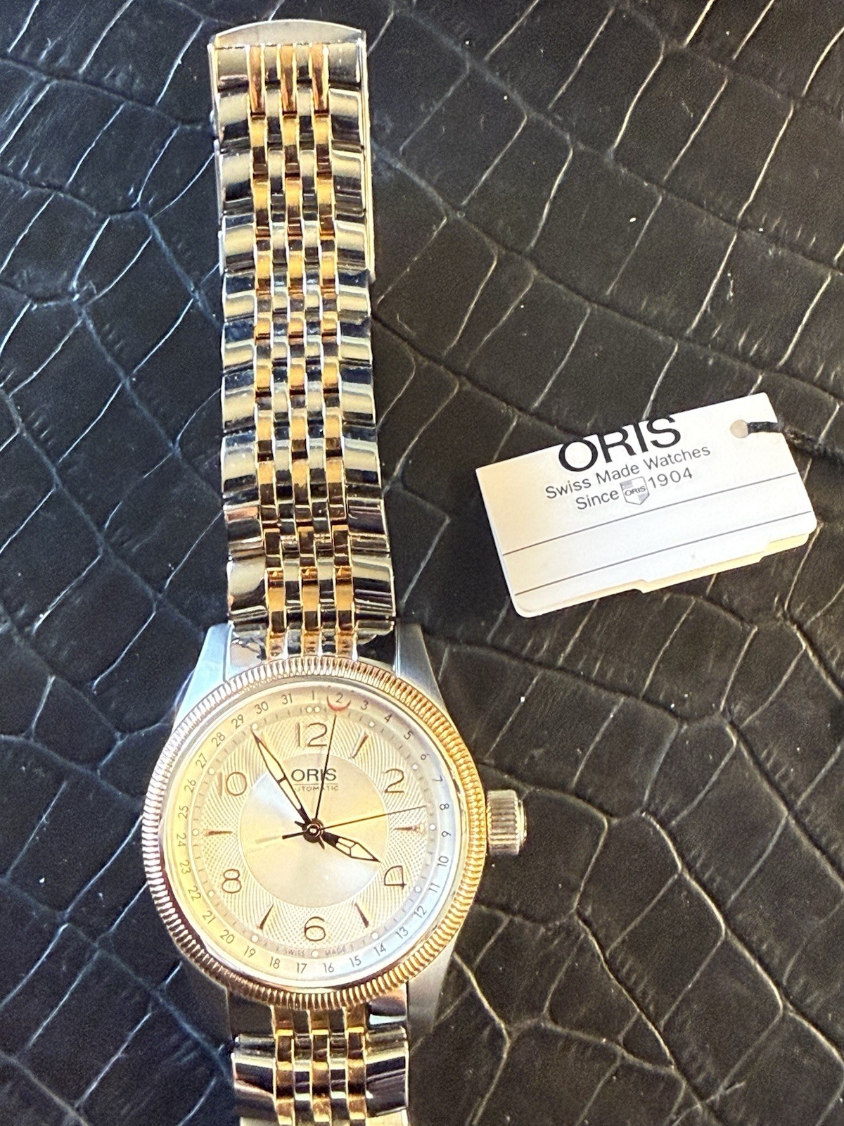 Oris Big Crown Pointer Date 40mm Auto Silver Dial Two-Tone B&P model 7679 4331