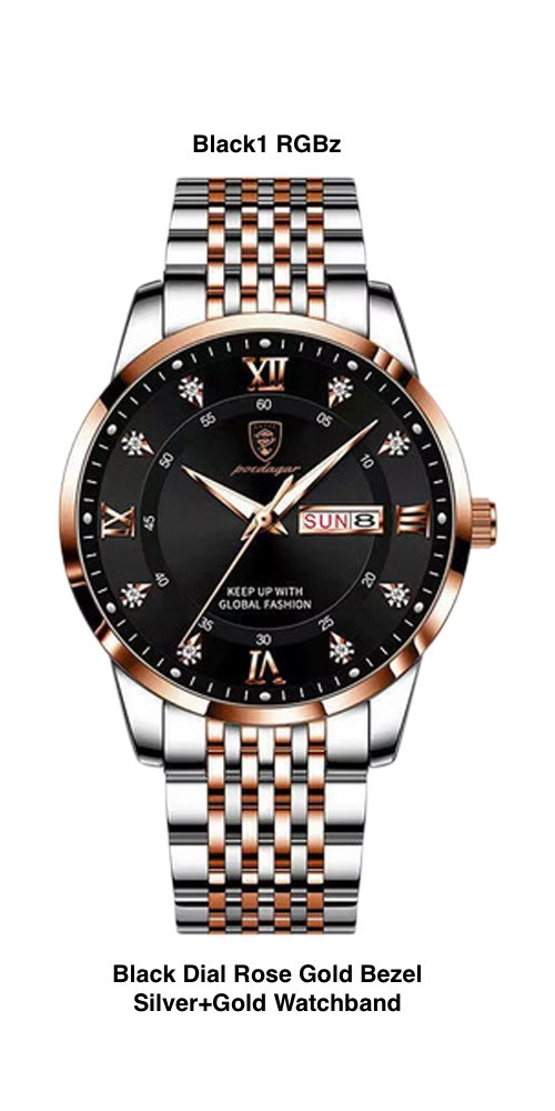 Day/Date Quartz Watch Available in Several Watch Dial Colors 41mmStainless Steel