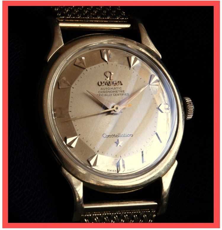 DELUXE 18k Solid Gold OMEGA Constellation Bracelet Automatic Vintage Mens Watch
