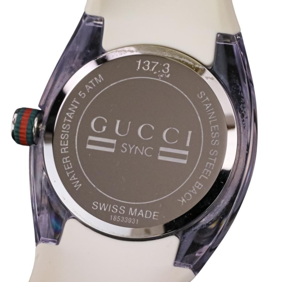 Used Good Condition GUCCI Gucci Sync Interlocking G Watch 137.3 Silver Dial