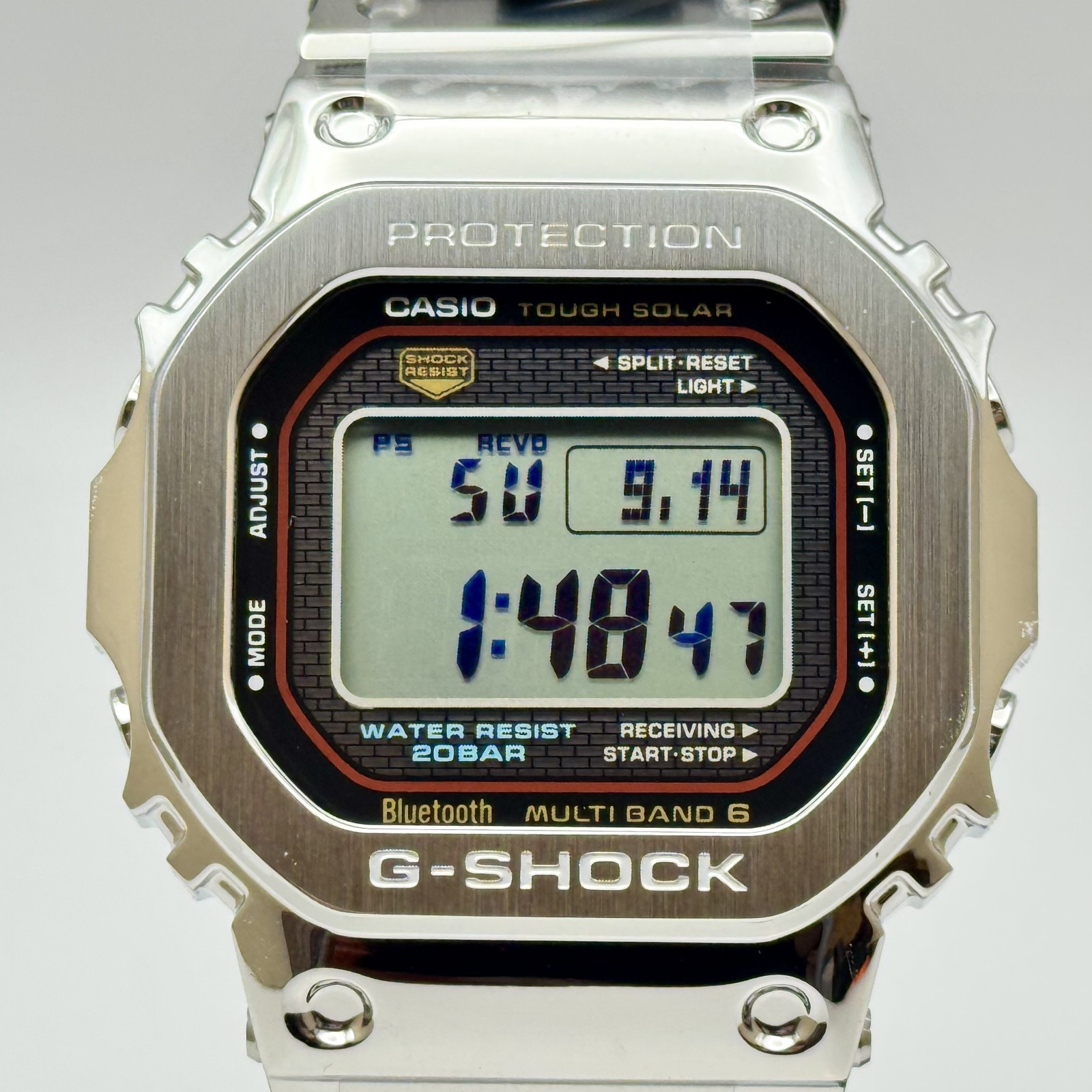 CASIO G-SHOCK GMW-B5000D-1CJF Full Metal Silver Bluetooth Solar Digital Watch