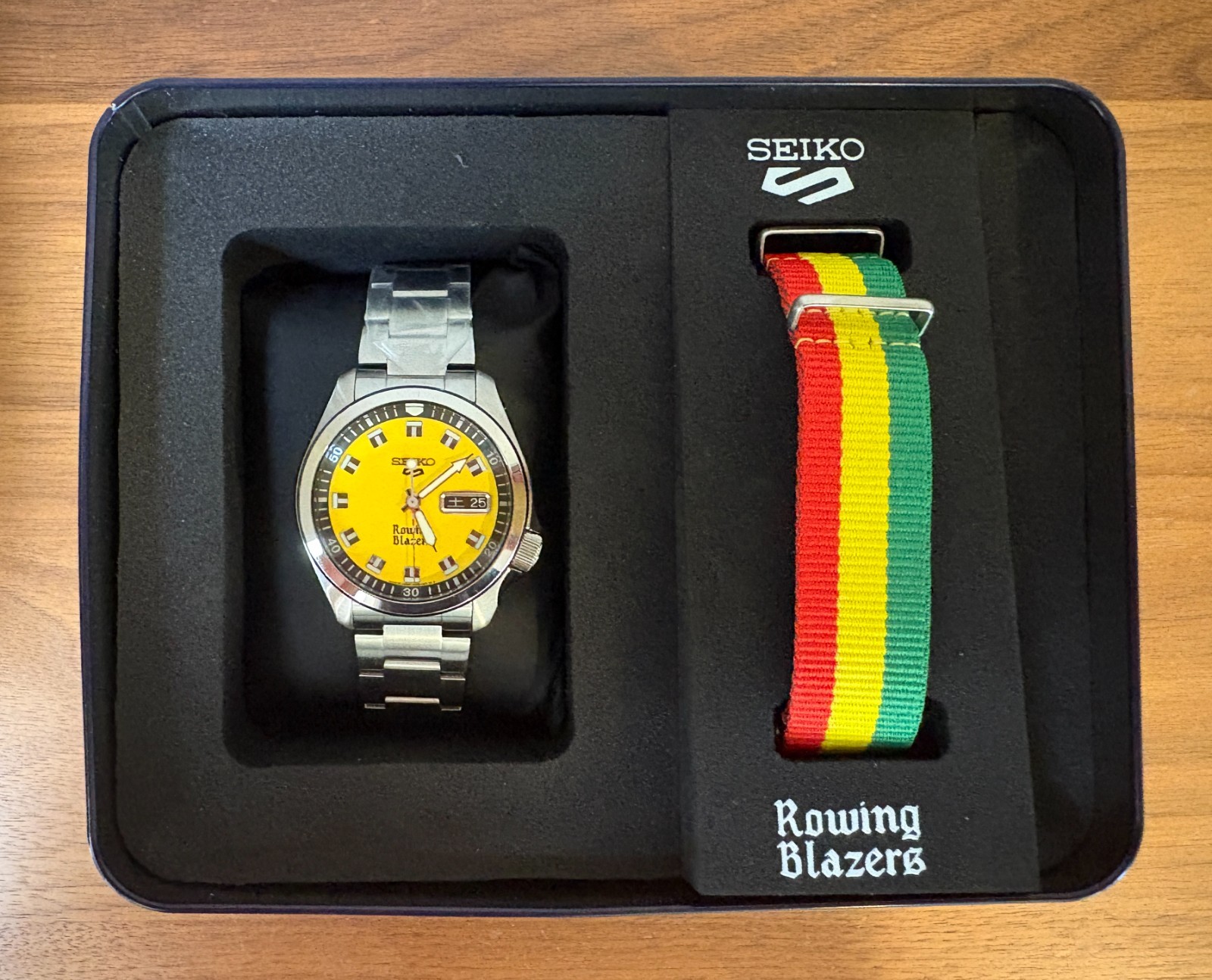 Seiko 5 Sports × Rowing Blazers SRPJ69 Yellow Dial, 40mm Limited Edition of 888