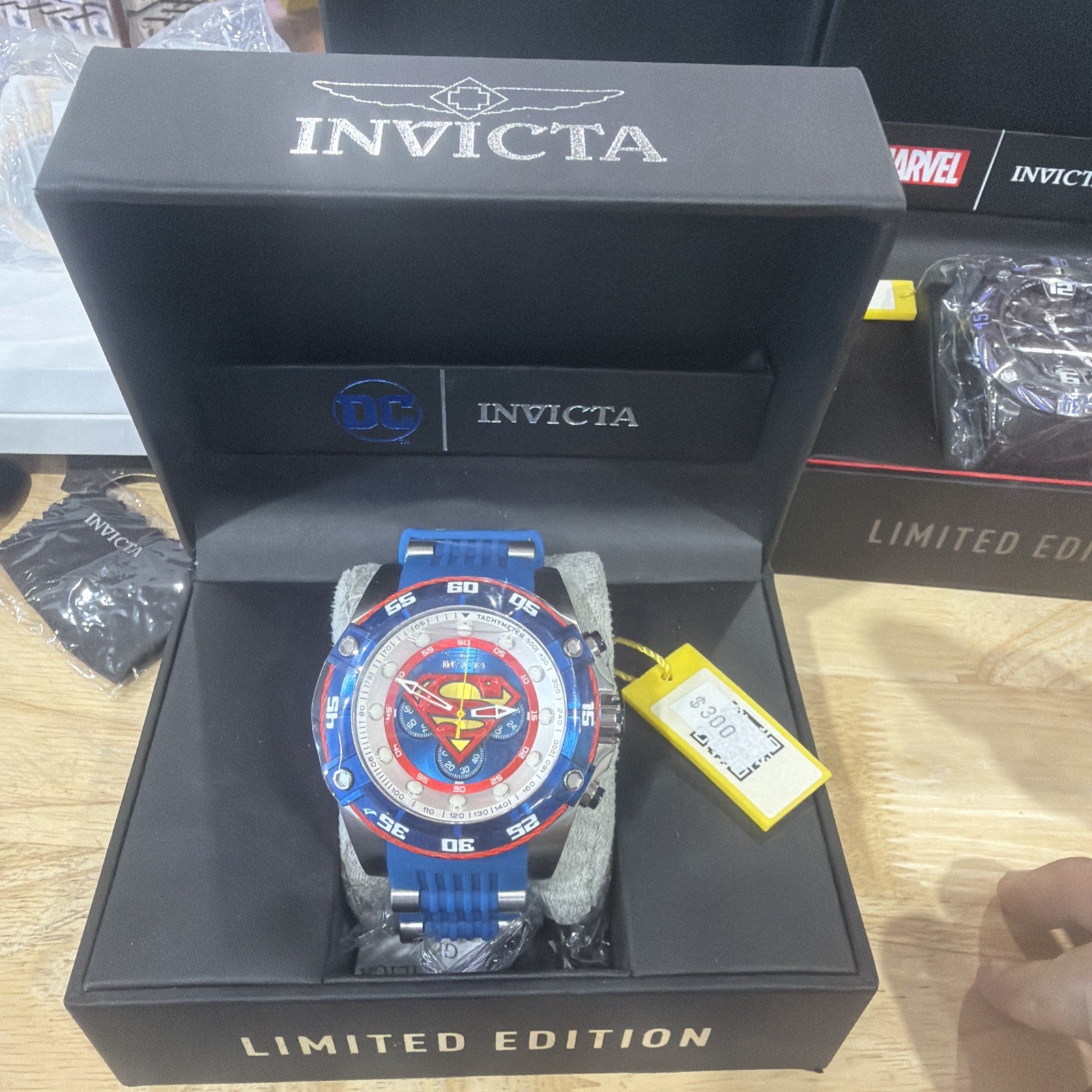 INVICTA 29121 *DC SUPERMAN LTD/4K* 52mm Blue/Red Quartz Chronograph Strap Watch