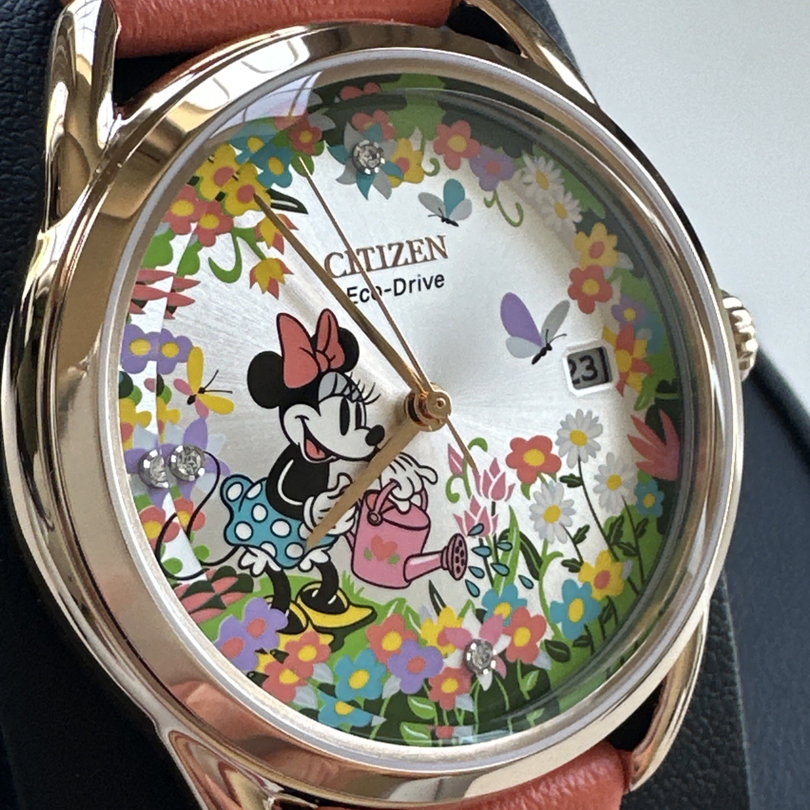 Citizen FE6087-04W Gardening Minnie Disney Collection Diamond Floral Dial Watch