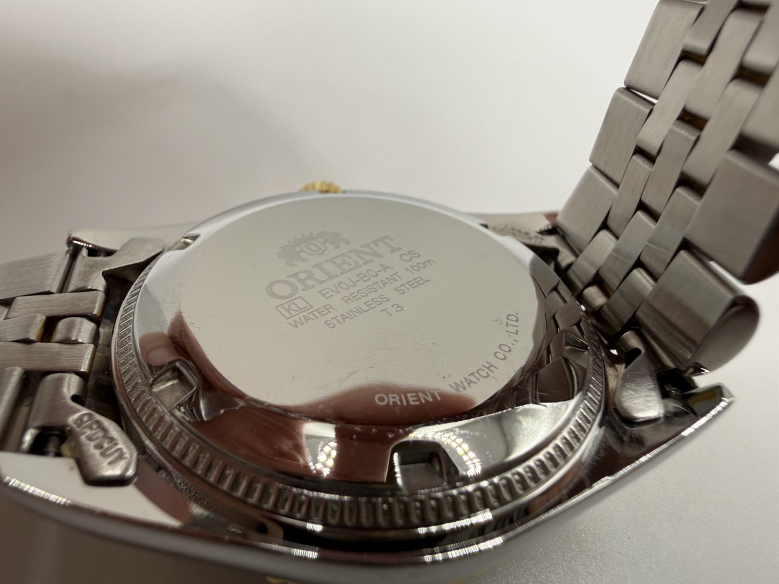Rare Orient President Day Date Automatic, Two Tone, Black dial, Diamond Indices