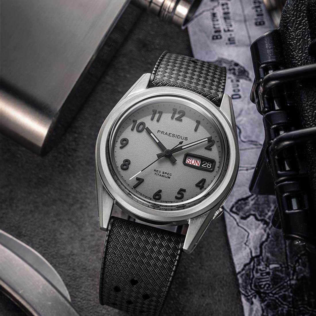Praesidus REC SPEC Automatic Titanium Day-Date Full Light Military Men’s Watch